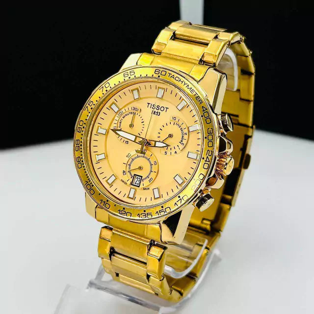 Linha Diamante- Aviator - dourado - Pulseira de aço - À PROVA D'ÁGUA - cod100