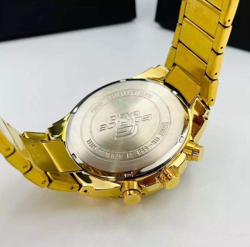 Linha Diamante Edifice Global - dourado e azul - Pulseira de aço - À PROVA D' ÁGUA - cod100