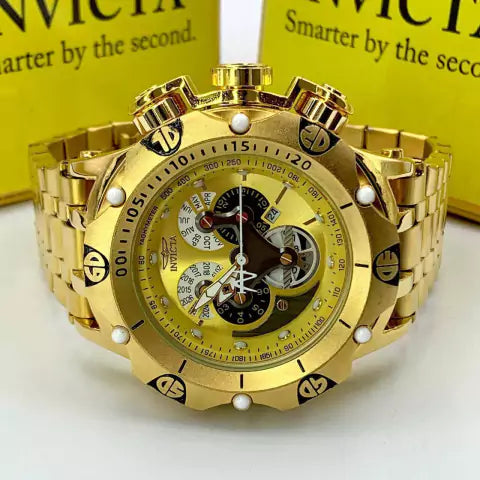 1ª Linha Hybrid Iron Man - dourado - Pulseira de aço - À PROVA D’ÁGUA - cod80