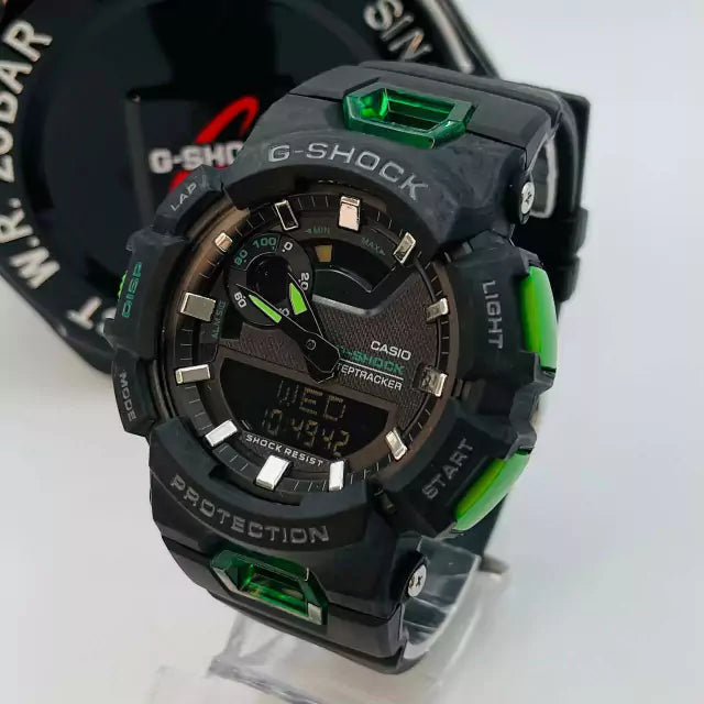 Linha Diamante GBA 900 - preto e verde - Pulseira de borracha - À PROVA D'ÁGUA - cod38