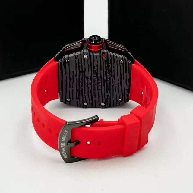 Linha Diamante RM - cinza, vermelho e preto - Pulseira de borracha - Resistente a água - cod90