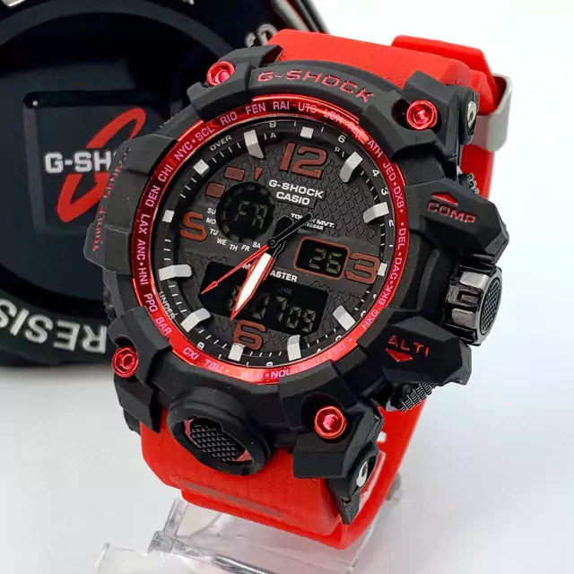 Linha Diamante Mudmaster - preto e vermelho - Pulseira de borracha - À PROVA D’ÁGUA - cod33