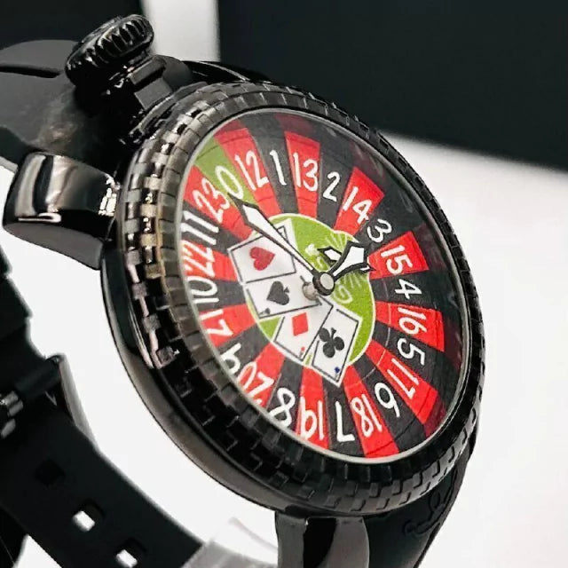 Linha Diamante Cassino - preto, vermelho e verde - Pulseira de borracha- À PROVA D'ÁGUA - cod80