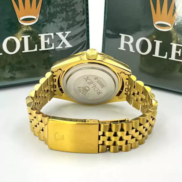 1ª Linha Datejust Nº Romanos - dourado - À PROVA D'ÁGUA - cod90