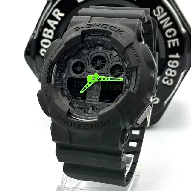 Linha Diamante GA 100 - preto e verde - Pulseira de borracha - À PROVA D'ÁGUA - cod40