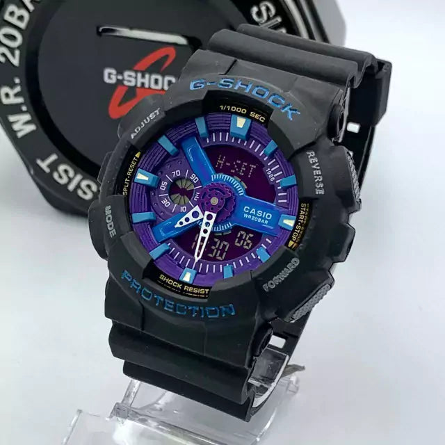 Linha Diamante GA 110 - preto, azul e roxo - Pulseira de borracha - À PROVA D'ÁGUA - cod40