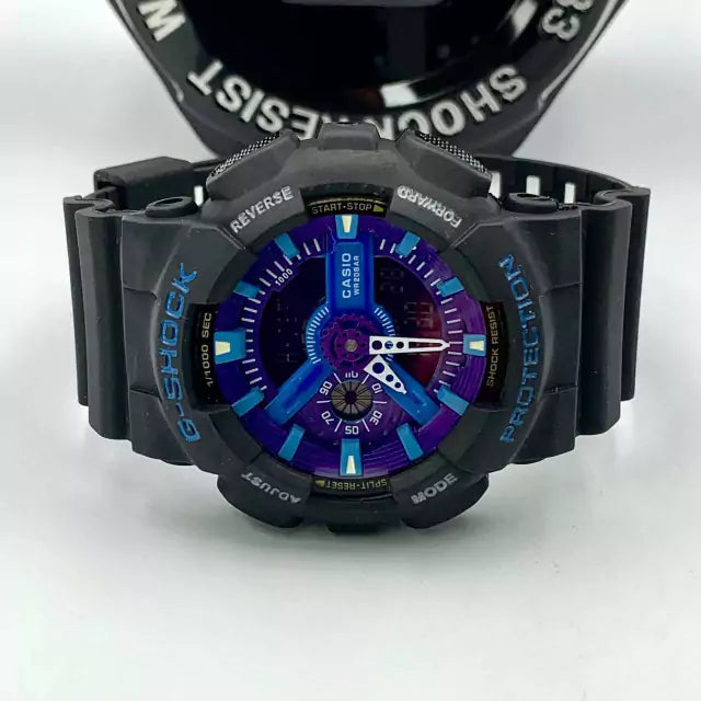 Linha Diamante GA 110 - preto, azul e roxo - Pulseira de borracha - À PROVA D'ÁGUA - cod40