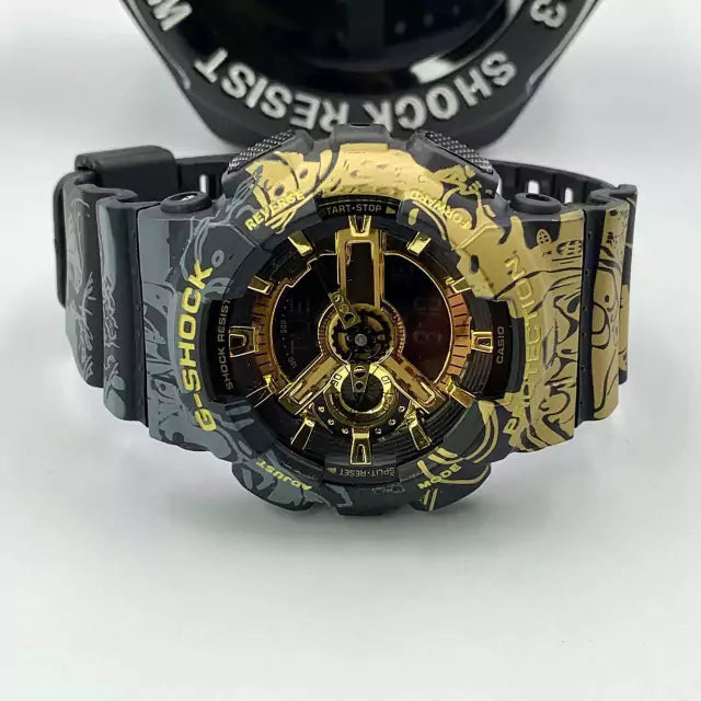 Linha Diamante GA 110 One Piece - dourado, preto e cinza - Pulseira de borracha - À PROVA D'ÁGUA - cod40