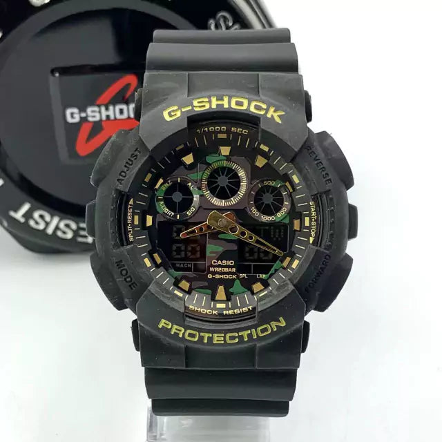 Linha Diamante GA 100 - preto, camuflado verde e dourado - Pulseira de borracha - À PROVA D'ÁGUA - cod40