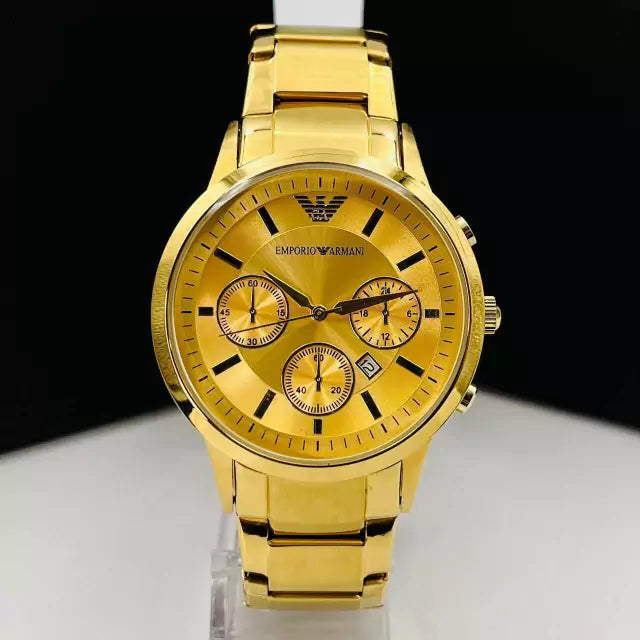 Primeira Linha Classic - dourado e preto - Pulseira de aço - À PROVA D'ÁGUA - cod60