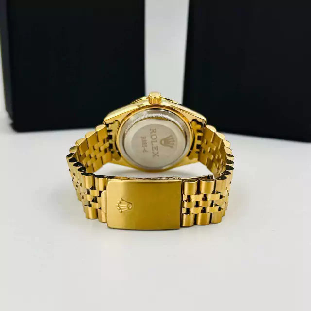 Linha Diamante Números Romanos - dourado e prata - Pulseira de aço - À PROVA D'ÁGUA - cod100