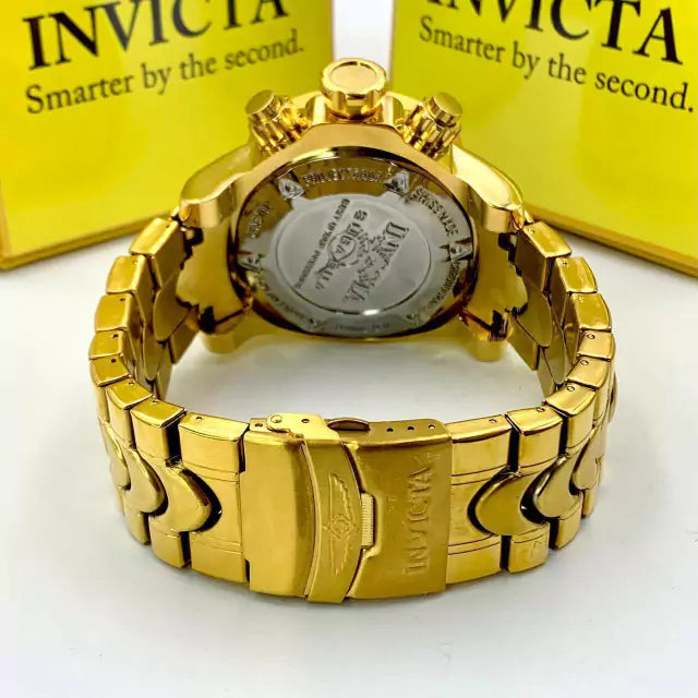 1ª Linha Subaqua - dourado e cinza - Pulseira de aço - À PROVA D'ÁGUA - cod80