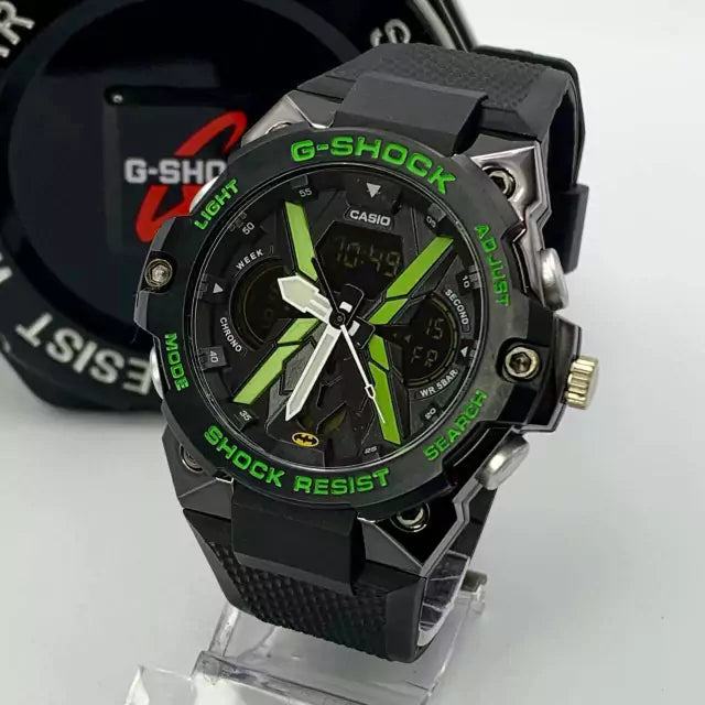 Linha Diamante 20 Bar Batman - verde florescente, preto e branco - Pulseira de borracha - À PROVA D'ÁGUA - cod33