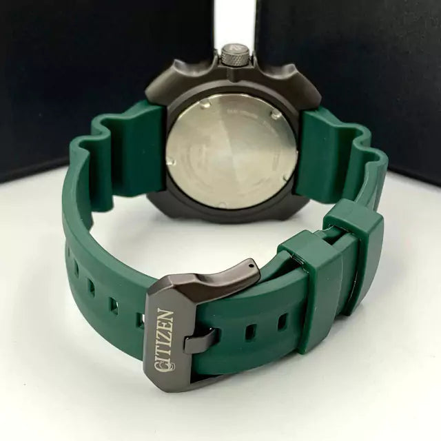 Linha Diamante Eco-Drive - verde e preto - Pulseira de borracha - À PROVA D'ÁGUA - cod110